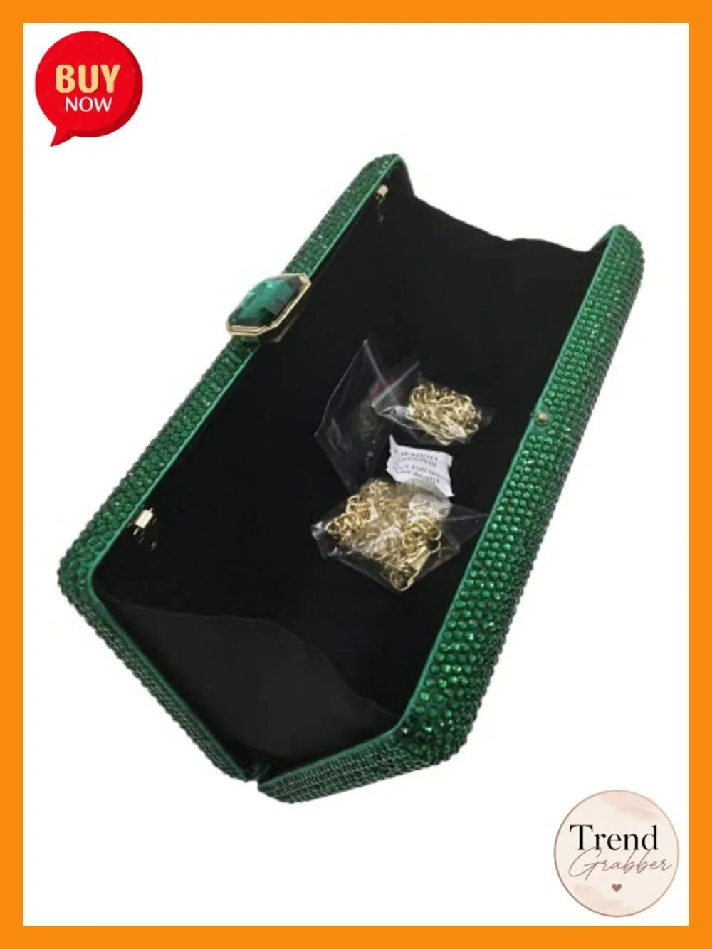 Crystal Evening Clutch for Women Formal Wedding Party Rhinestone Box Purse with